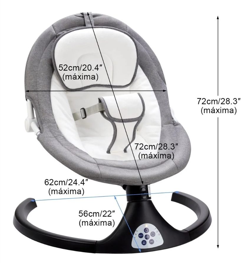 Silla Electrica musical Reclinable Con Comedero