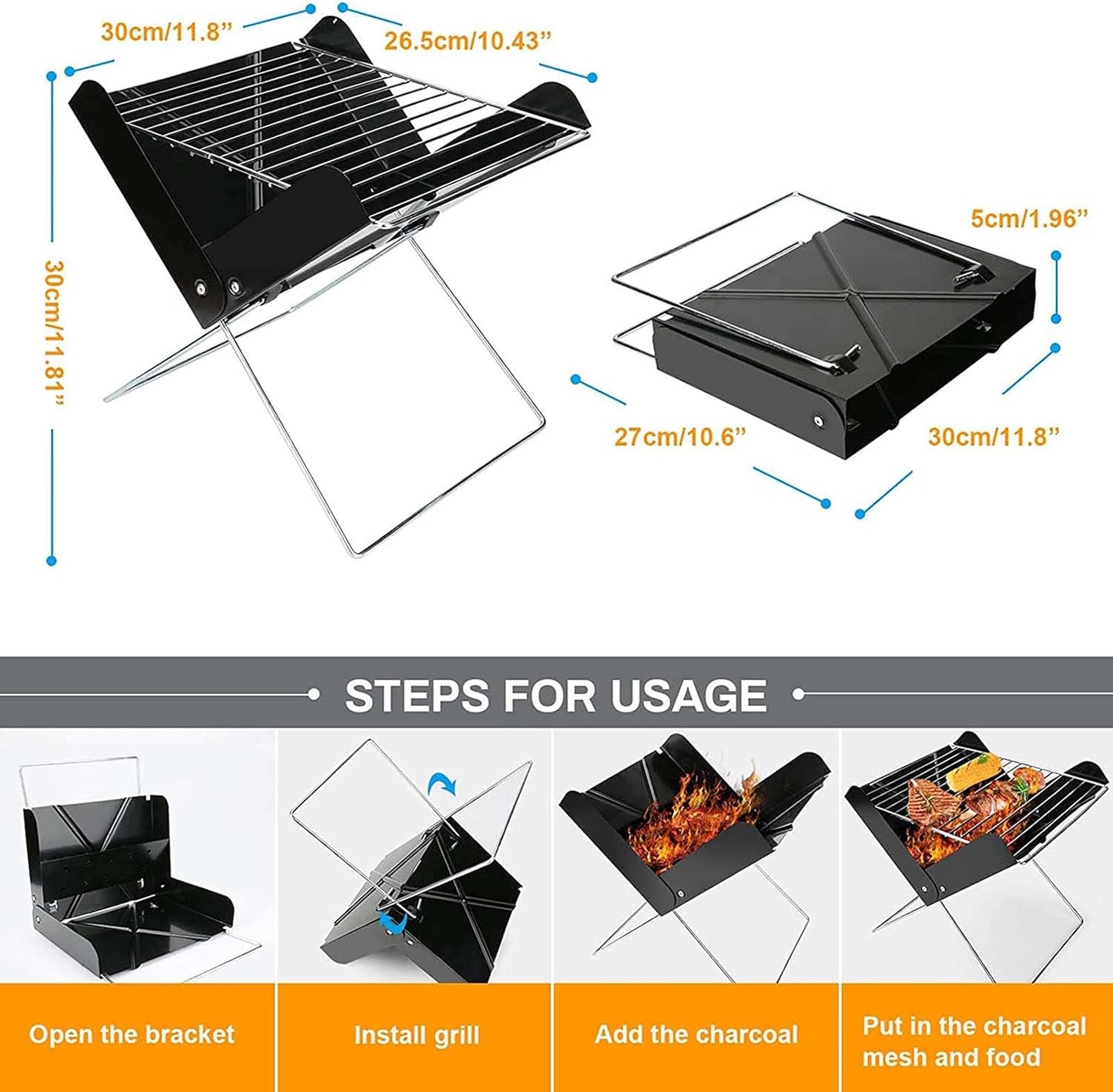 Asador portátil de camping
