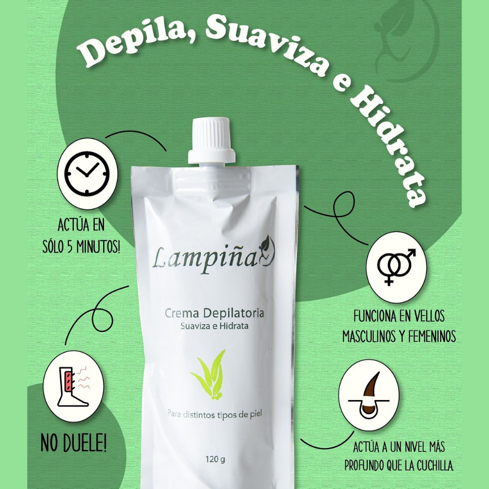 Crema Depilatoria Lampina Corporal 120g