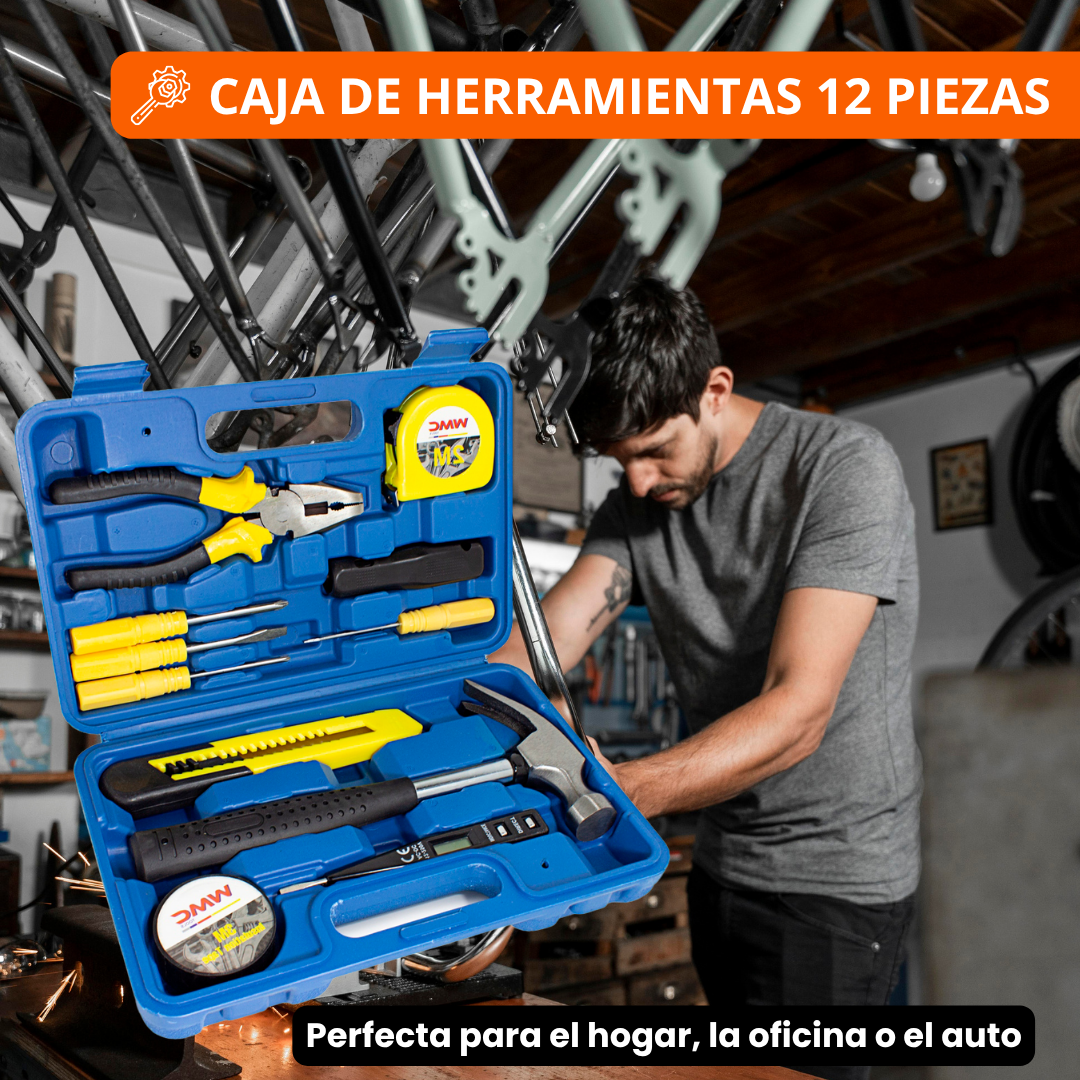 CAJA HERRAMIENTAS 12 PIEZAS